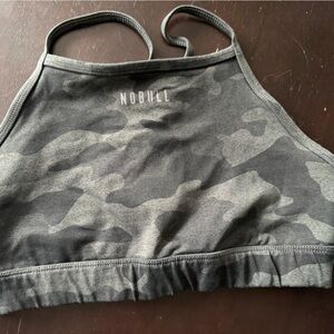 NOBULL Gray Camo High Neck Sports Top - L